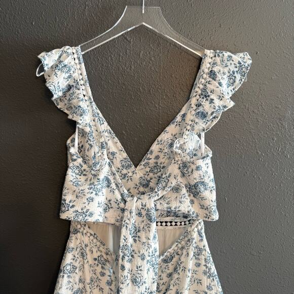 MINKPINK Sky Rose Dress Tie Back Mini Dress Size M - Picture 7 of 10